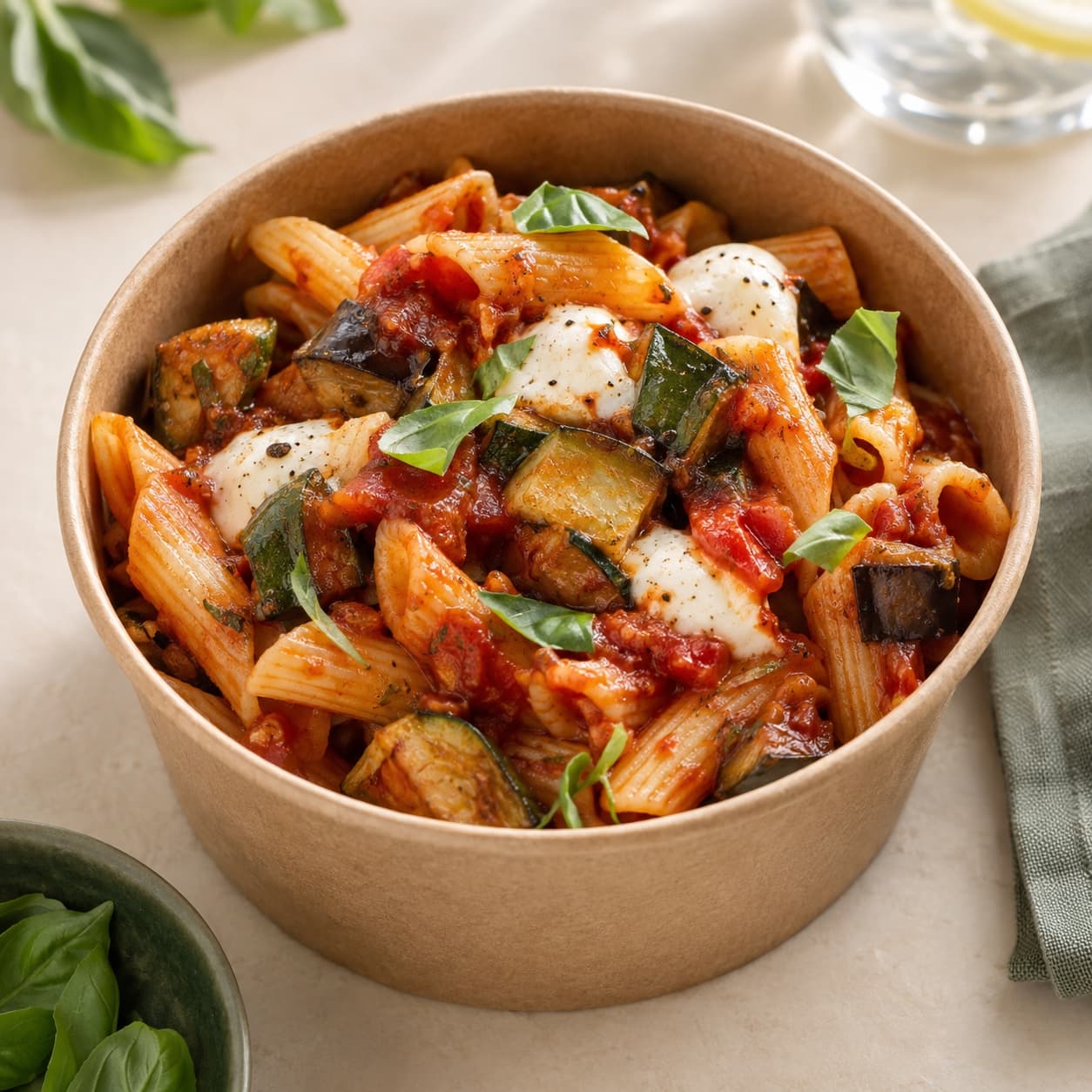 Penne légumes du soleil & mozzarella - plat FRESOA